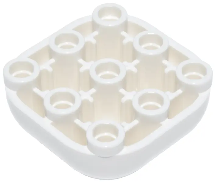 White Slope, Curved 3 x 3 Inverted, Rounded Corners
