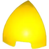 Yellow Slope, Curved 1 x 1 Corner Round