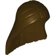 Dark Brown Minifigure, Hair Female Long and Straight with Center Part