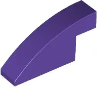 Dark Purple Slope, Curved 4 x 1 x 1 2/3