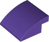 Dark Purple Slope, Curved 4 x 4 x 1 2/3