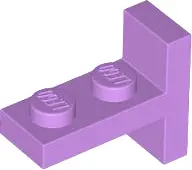 Medium Lavender Bracket 1 x 2 - 2 x 1 Centered