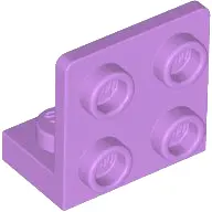 Medium Lavender Bracket 1 x 2 - 2 x 2 Inverted