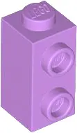 Medium Lavender Brick, Modified 1 x 1 x 1 2/3 with Studs on Side