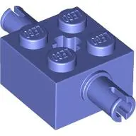 Blue Violet Brick, Modified 2 x 2 with Pins and Axle Hole