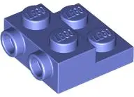 Blue Violet Plate, Modified 2 x 2 x 2/3 with 2 Studs on Side - Hollow Bottom Tube