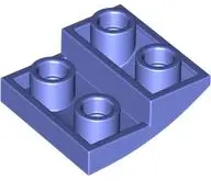 Blue Violet Slope, Curved 2 x 2 x 2/3 Inverted