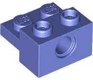 Blue Violet Technic, Brick Modified 1 x 2 with Hole and 1 x 2 Plate