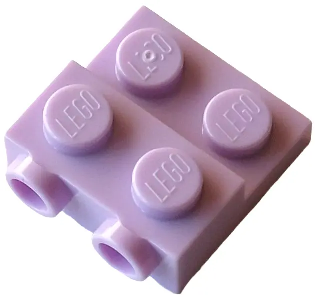 Lavender Plate, Modified 2 x 2 x 2/3 with 2 Studs on Side - Hollow Bottom Tube