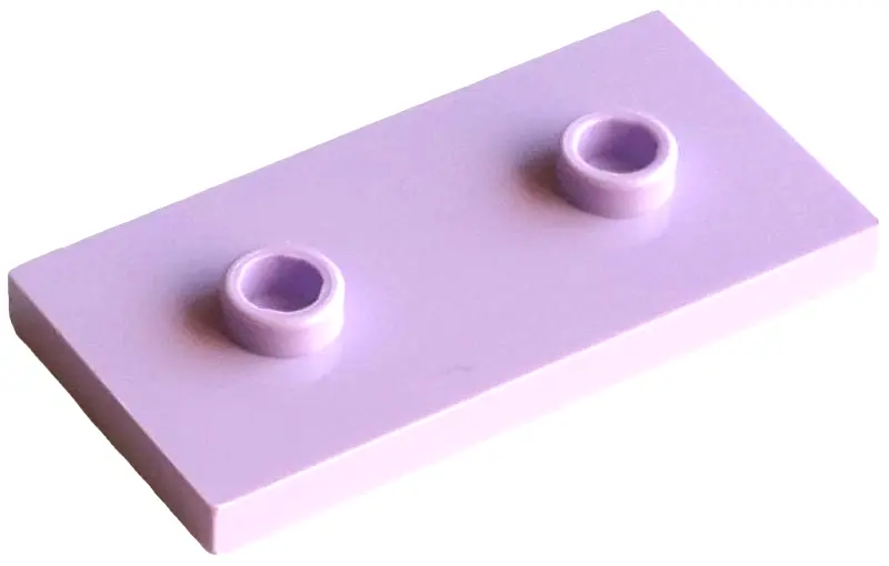Lavender Plate, Modified 2 x 4 with 2 Studs (Double Jumper)