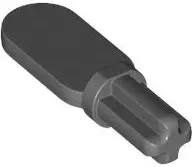Dark Bluish Gray Technic, Axle  1L with Oval Panel / Paddle