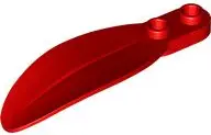 Red Plant Plate, Round 1 x 2 with Rounded Leaf