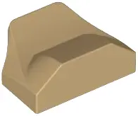 Dark Tan Slope, Curved 1 x 2 x 2/3 Wing End