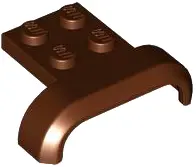 Reddish Brown Vehicle, Mudguard 4 x 3 x 1 with Arch Curved