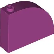 Magenta Slope, Curved 4 x 1 x 2 2/3 with Stud