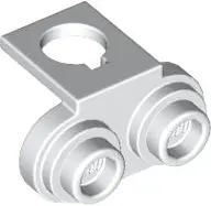 White Minifigure Neck Bracket with 2 Back Studs