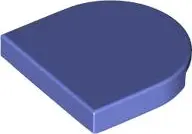Blue Violet Tile, Round 2 x 2 Half Circle Extended
