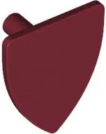 Dark Red Minifigure, Shield Triangular Short