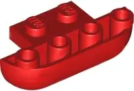 Red Plate, Modified 1 x 2 with Inverted Round Slope