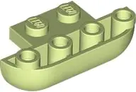 Yellowish Green Plate, Modified 1 x 2 with Inverted Round Slope