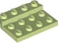 Yellowish Green Plate, Round 3 x 4 x 2/3, Raised 1 x 4