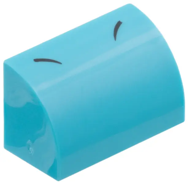 Medium Azure Slope, Curved 1 x 2 with Bottom Stud Holder with 2 Black Curved Lines Pattern (Pokémon 