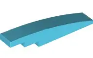 Medium Azure Slope, Curved 6 x 1