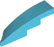 Medium Azure Wedge 4 x 1 Right