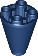 Dark Blue Cone 2 x 2 x 2 Inverted