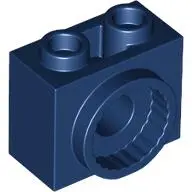 Dark Blue Technic, Brick Modified 1 x 2 x 1 1/3 with Rotation Joint Socket