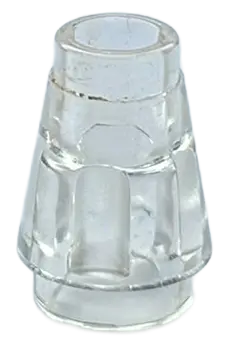 Trans-Clear Cone 1 x 1 with Top Groove