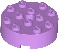 Medium Lavender Brick, Round 4 x 4 with Hole