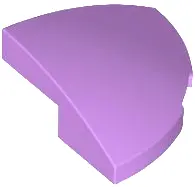 Medium Lavender Slope, Curved 2 x 2 x 2/3 Corner Round