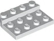 White Plate, Round 3 x 4 x 2/3, Raised 1 x 4