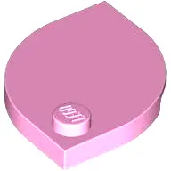 Bright Pink Tile, Round 3 x 3 Pointed Oval with Stud