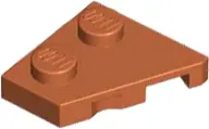 Dark Orange Wedge, Plate 2 x 2  Left