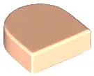 Light Nougat Tile, Round 1 x 1 Half Circle Extended