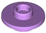 Medium Lavender Minifigure, Utensil Tea Saucer with Hollow Stud