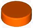 Reddish Orange Tile, Round 1 x 1