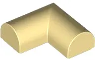 Tan Slope, Curved 2 x 2 x 2/3 Double Corner