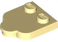 Tan Tile, Modified 2 x 2 with Studs on Edge, Rounded Corners and 1 x 1 Half Circle Extension