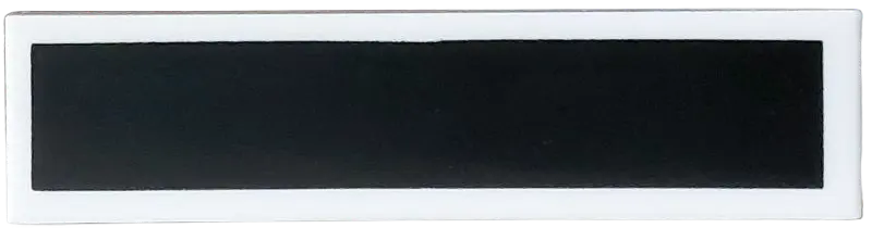 White Tile 1 x 4 with Black Rectangle Pattern