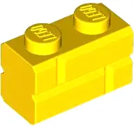 Yellow Brick, Modified 1 x 2 with Masonry Profile