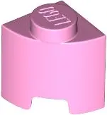 Bright Pink Brick, Round 1 x 1 Quarter