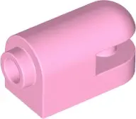 Bright Pink Brick, Round 1 x 2 with Stud on 1 End, Cutaway with Bar on 1 End