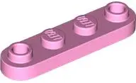 Bright Pink Plate, Round 1 x 4 with 2 Open Studs