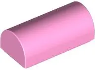 Bright Pink Slope, Curved 1 x 2 x 2/3 Double