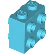 Medium Azure Brick, Modified 1 x 2 x 1 2/3 with Studs on Sides