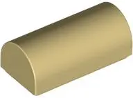 Tan Slope, Curved 1 x 2 x 2/3 Double