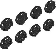 Black Wheel Cover 5 Spoke Wide and 5 Spoke Framed for Wheel 18976, 8 in Bag - 4 of Each (Multipack)